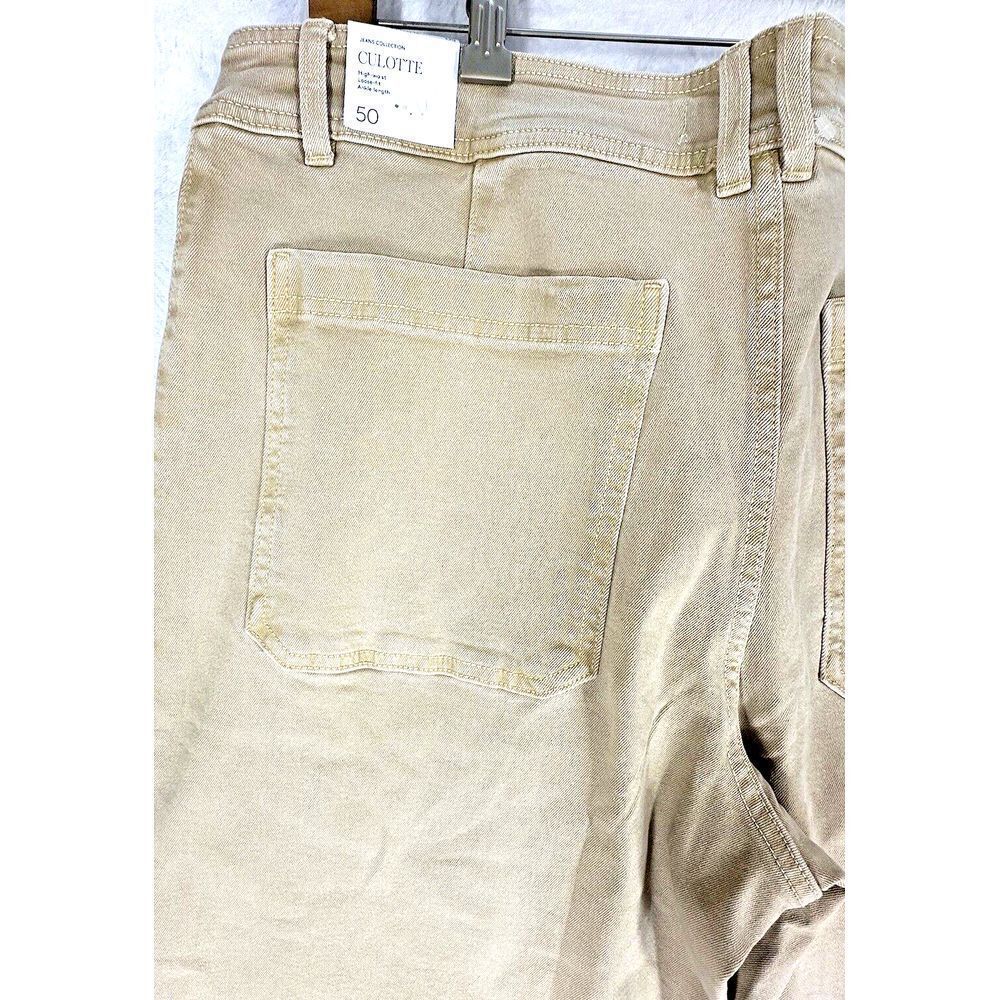 MNG Catherine Culotte Jeans Women's EU 50 US 18 HighWaist WideLeg Loose Ankle - Picture 11 of 16
